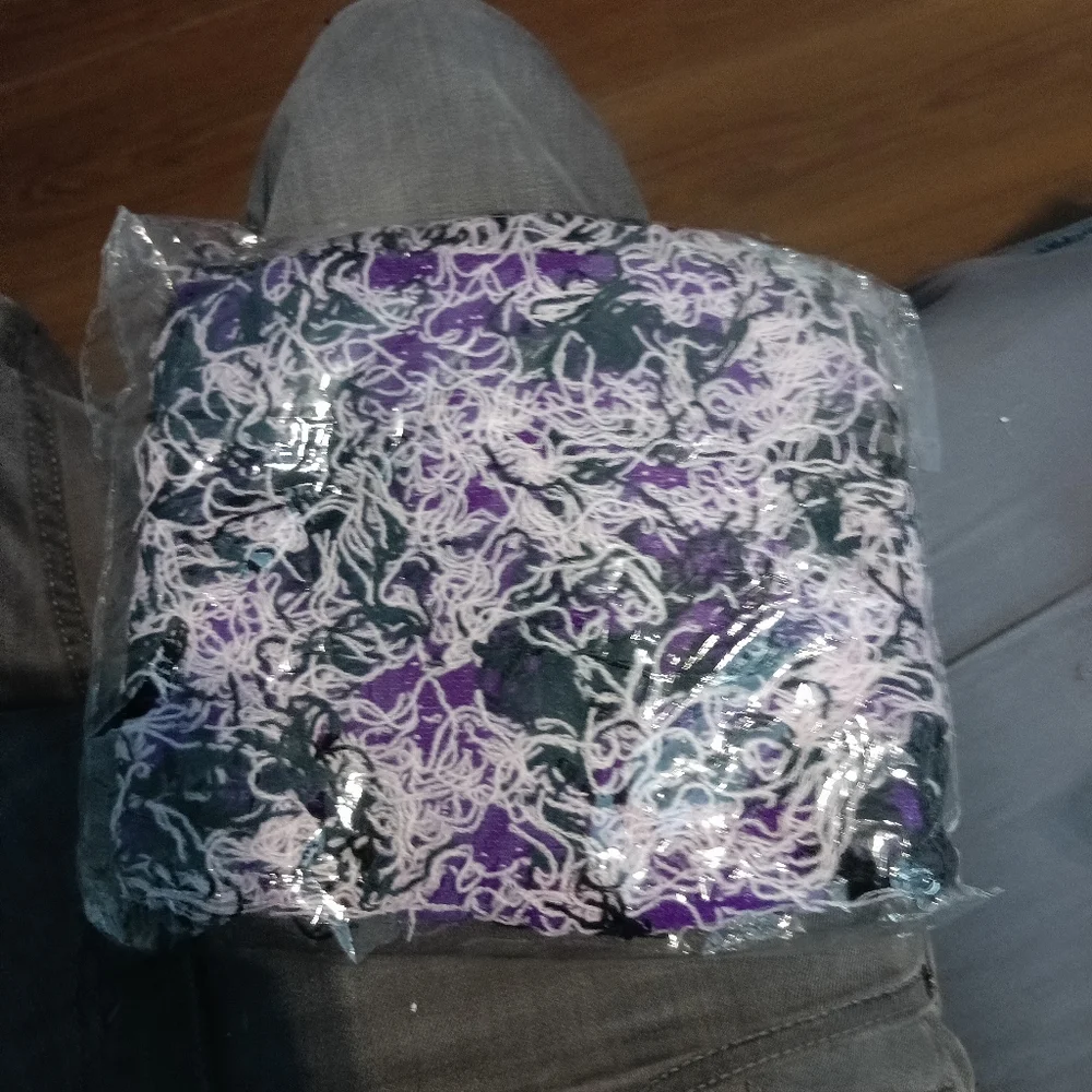Purple and White Balaclava Ski Mask